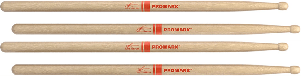 2 PACK ProMark Matt Halpern Signature Drumsticks American Hickory Wood Tip