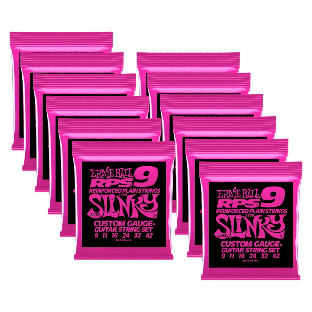 12 PACK Ernie Ball RPS Super Slinky Electric Guitar Strings, Made in USA