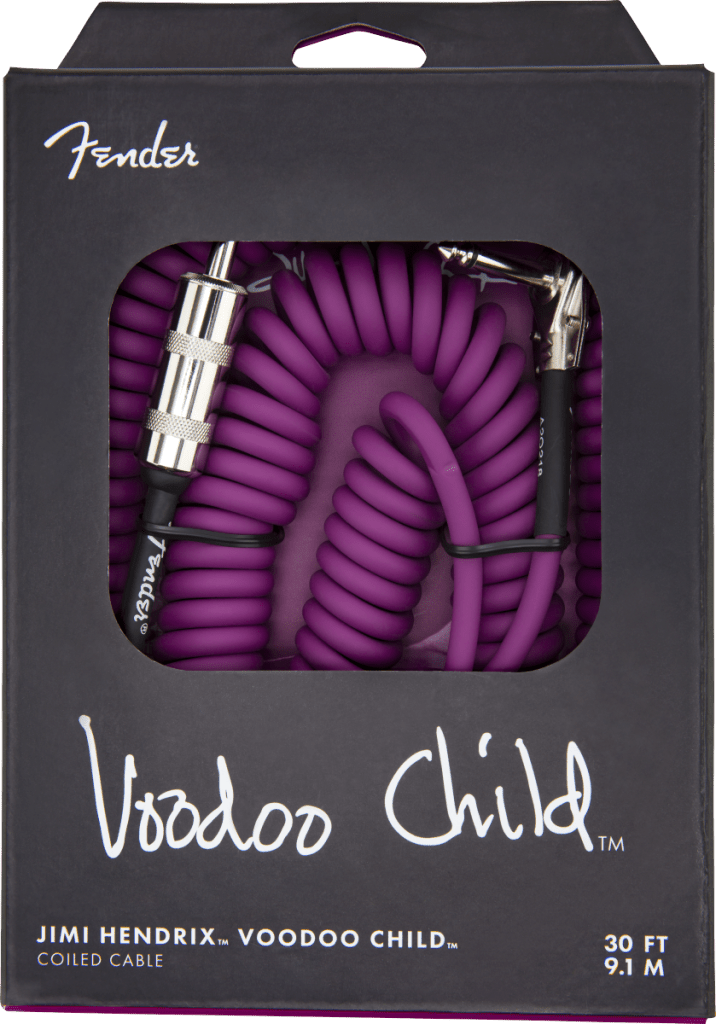 Fender 0990823001 Jimi Hendrix Voodoo Child Cable - Straight to Right Angle - 30 foot Purple