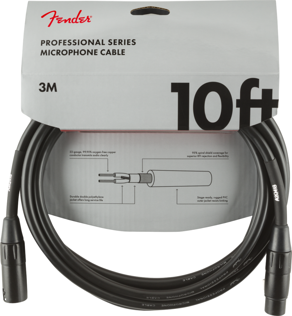 Fender Professional Series Microphone Cable - 10 foot