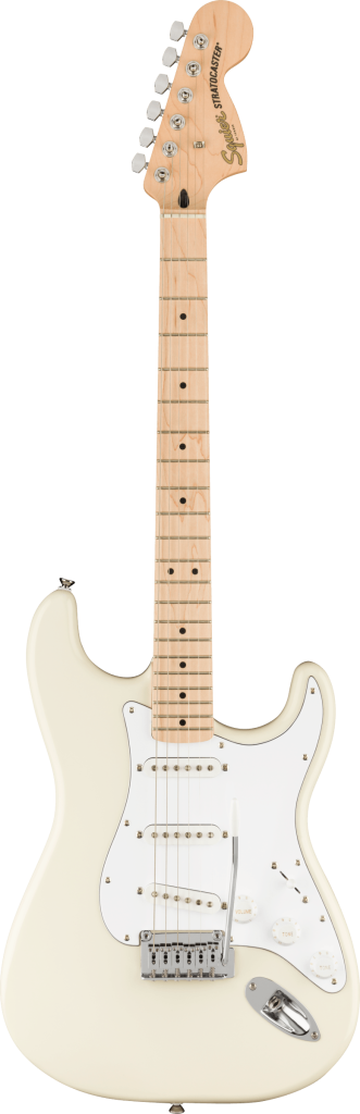 Squier Affinity Series Stratocaster Electric Guitar - Olympic White with Maple Fingerboard