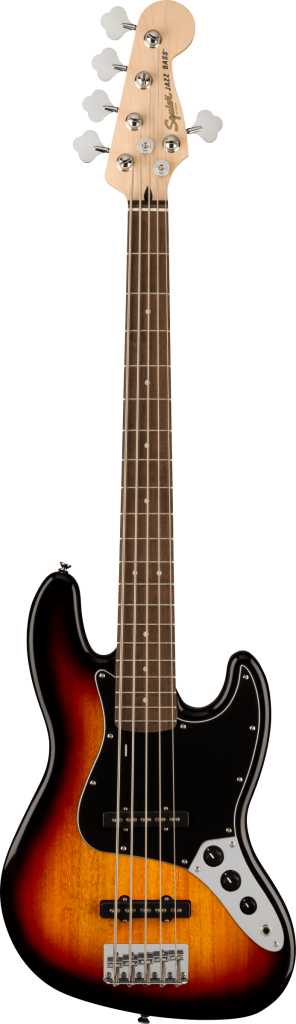 Squier Affinity Series Jazz Bass V 3-color Sunburst with Laurel Fingerboard