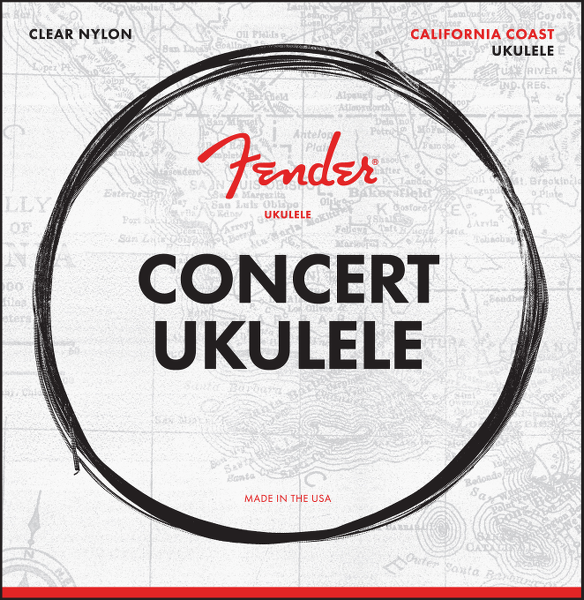 Fender California Coast Clear Nylon Concert Ukulele Strings