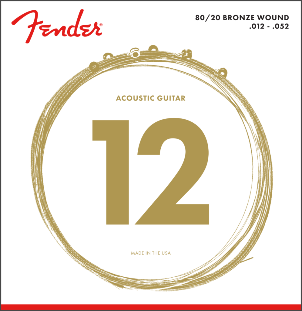 Fender 70L 80/20 Bronze Acoustic Guitar Strings - .012-.052 Light