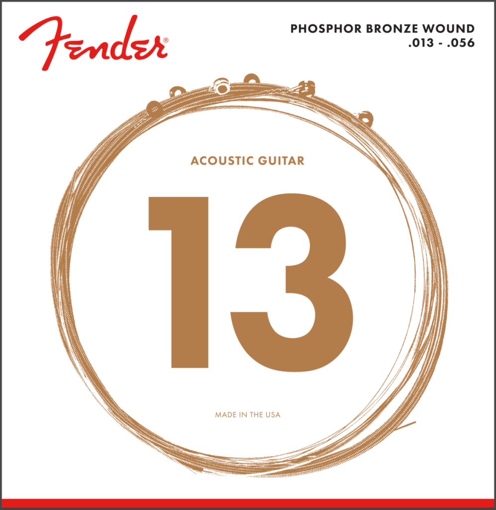 Fender 60M Phosphor Bronze Acoustic Guitar Strings - .013-.056 Medium