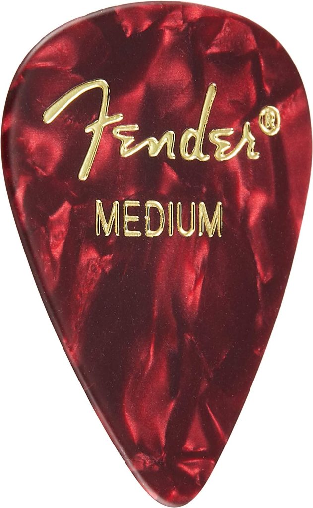 Fender 351 Shape Premium Celluloid Picks - Medium Red Moto 12-pack
