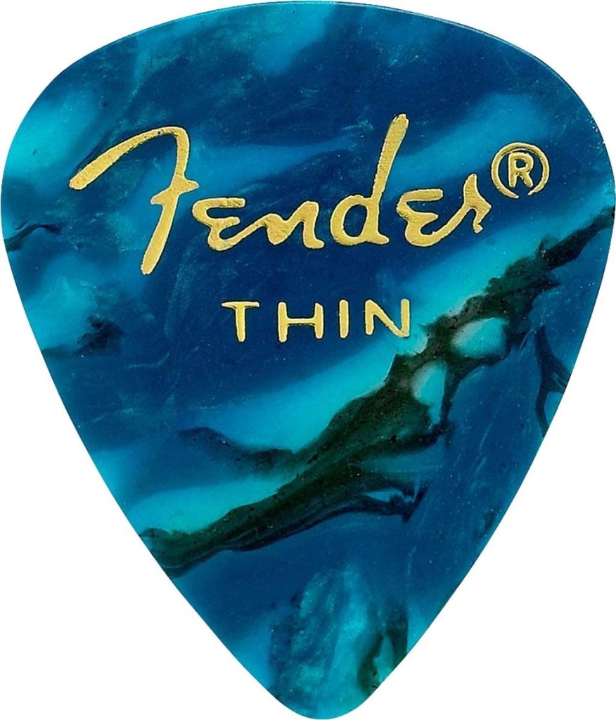 Fender 351 Shape Premium Celluloid Picks - Thin Ocean Turquoise 12-pack