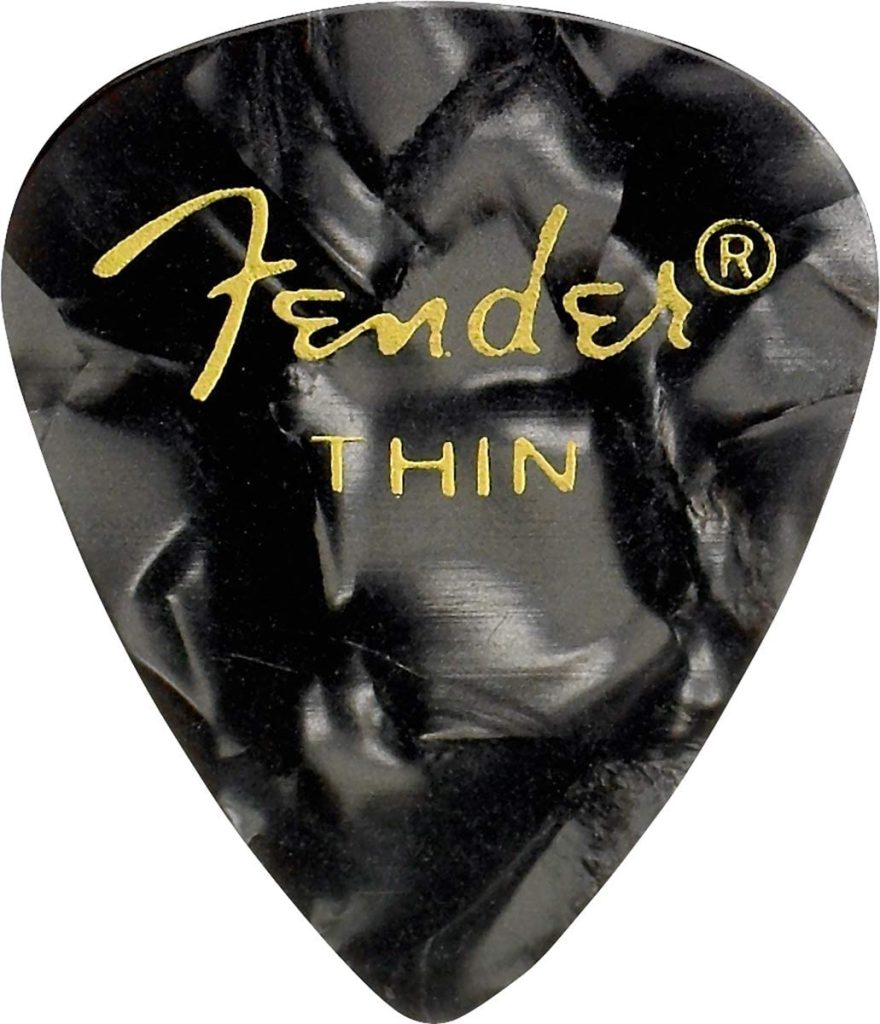 Fender 351 Shape Premium Celluloid Picks - Thin Black Moto 12-pack