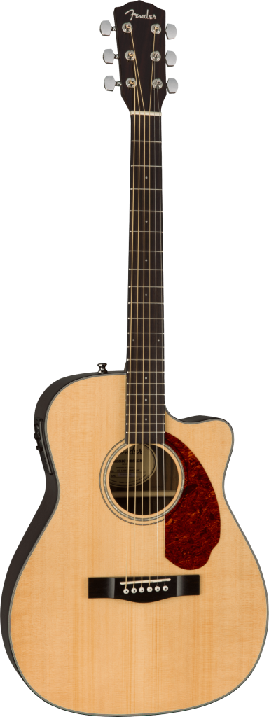 Fender CC-140SCE Concert, Acoustic/Electric Guitar , Natural, with Hard Case
