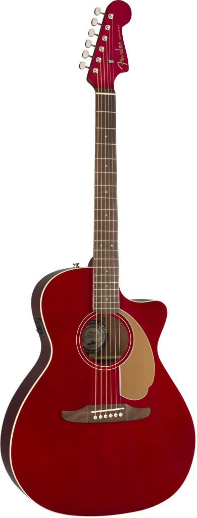 Fender Newporter Player Acoustic-Electric Guitar - Candy Apple Red