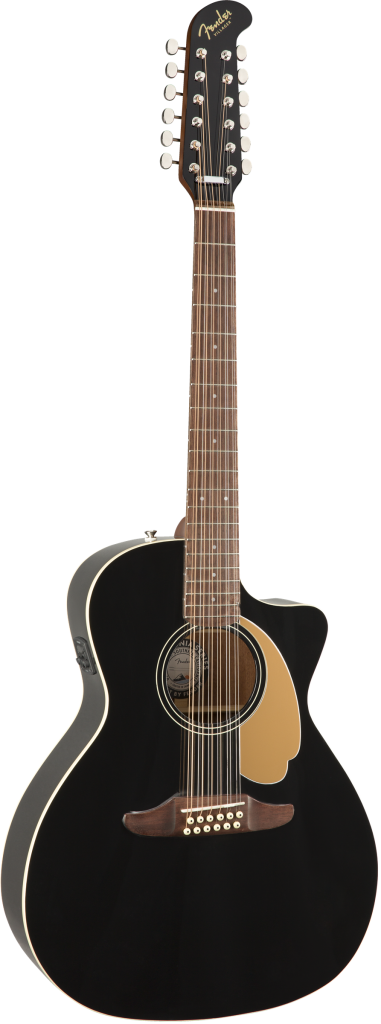 Fender Villager 12-String V3 - Black with Walnut Fingerboard