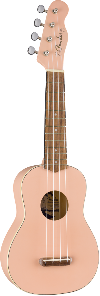Fender Venice Soprano Ukulele, Walnut Fingerboard, Shell Pink