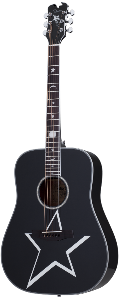 Schecter 6 String RS-1000 Busker Acoustic, Gloss Black (283)