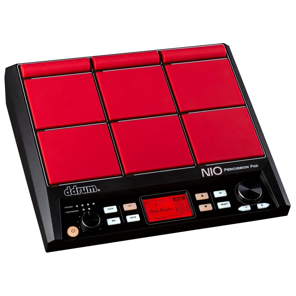 Ddrum NIO Percussion Pad 9 Pad Drum Controller with 2 Foot Pedal Inputs