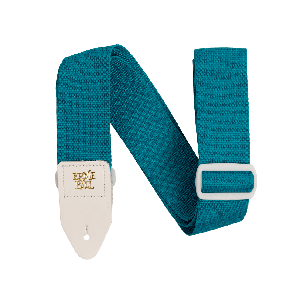 Ernie Ball Polypro Guitar Strap, Teal with White (P05349)