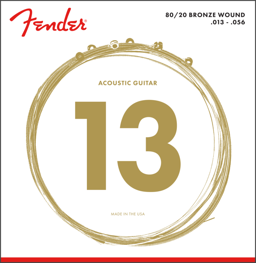 Fender 70M 80/20 Bronze Acoustic Guitar Strings - .013-.056 Medium