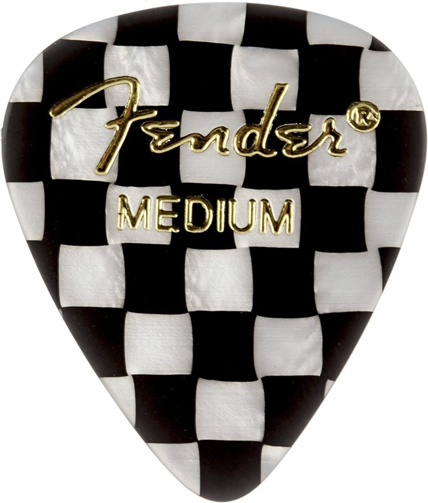 Fender Graphic Guitar Picks 351 Shape, Checker, Medium, 12-Pack