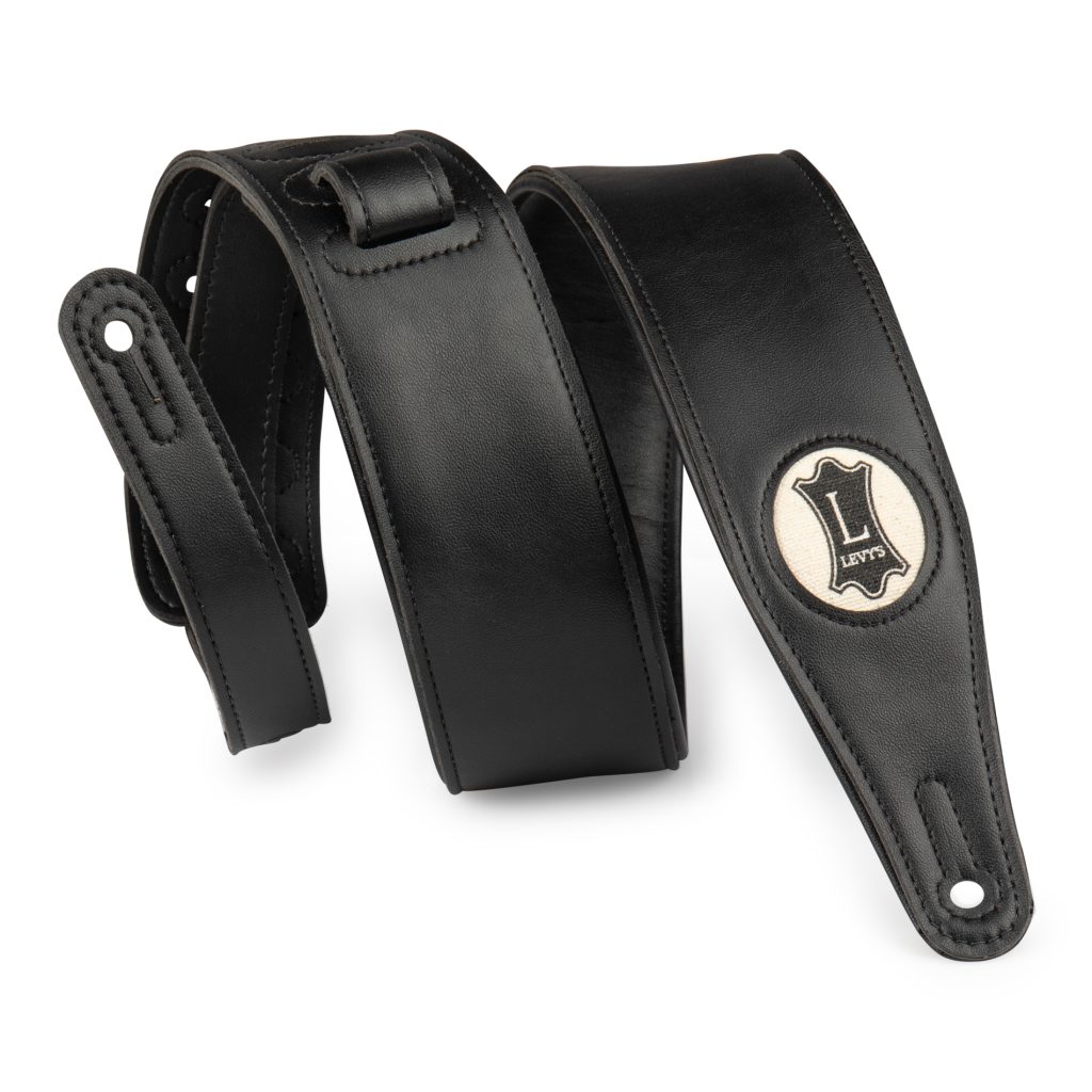 Levy's M17VGN 2.5-inch Padded Vegan Leather Guitar Strap - Black