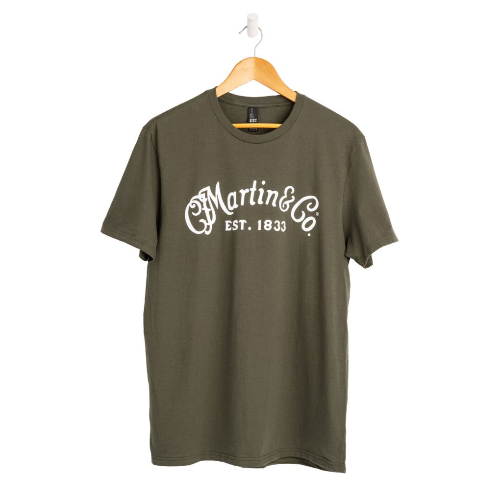 Martin Guitars Classic Solid Logo Tee Shirt Olive - 2XL