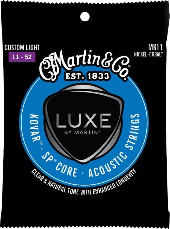 Martin MK11 Luxe Kovar Acoustic Guitar Strings - .011-.052 Custom Light