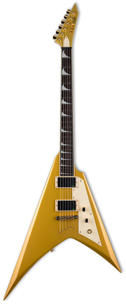 ESP LTD KH-V Kirk Hammett Signature Electric Guitar - Metallic Gold