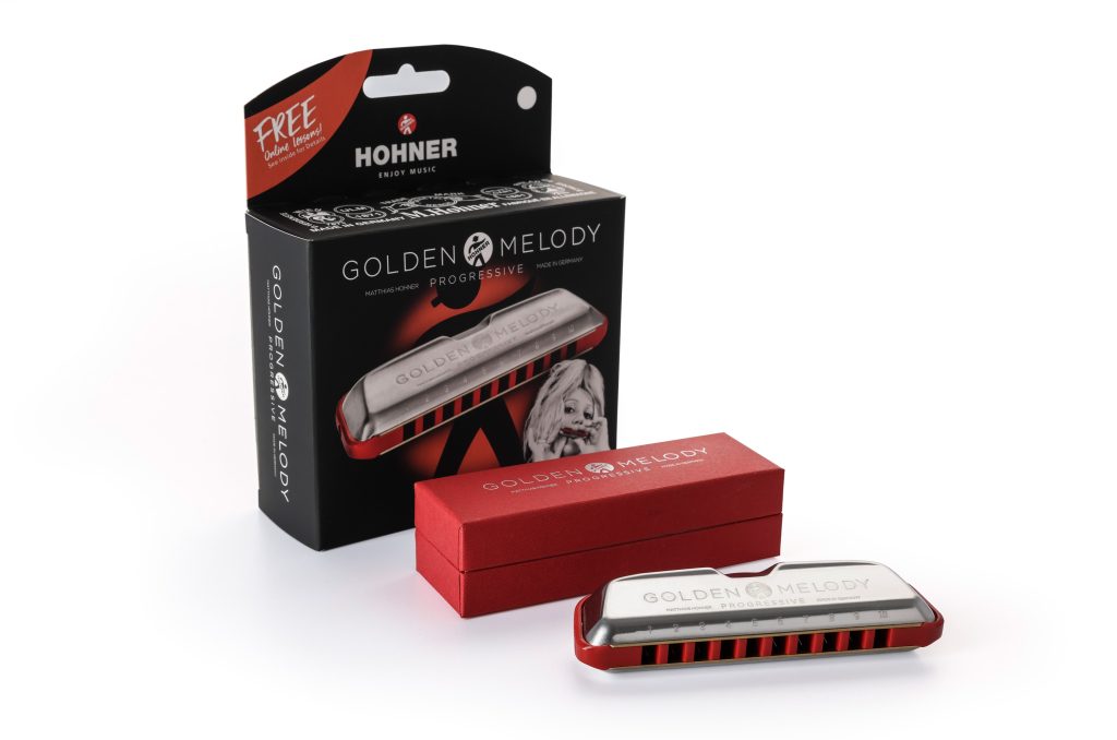 Hohner M544BX-Ab Progressive Golden Melody 10 Hole Key of Ab Harmonica
